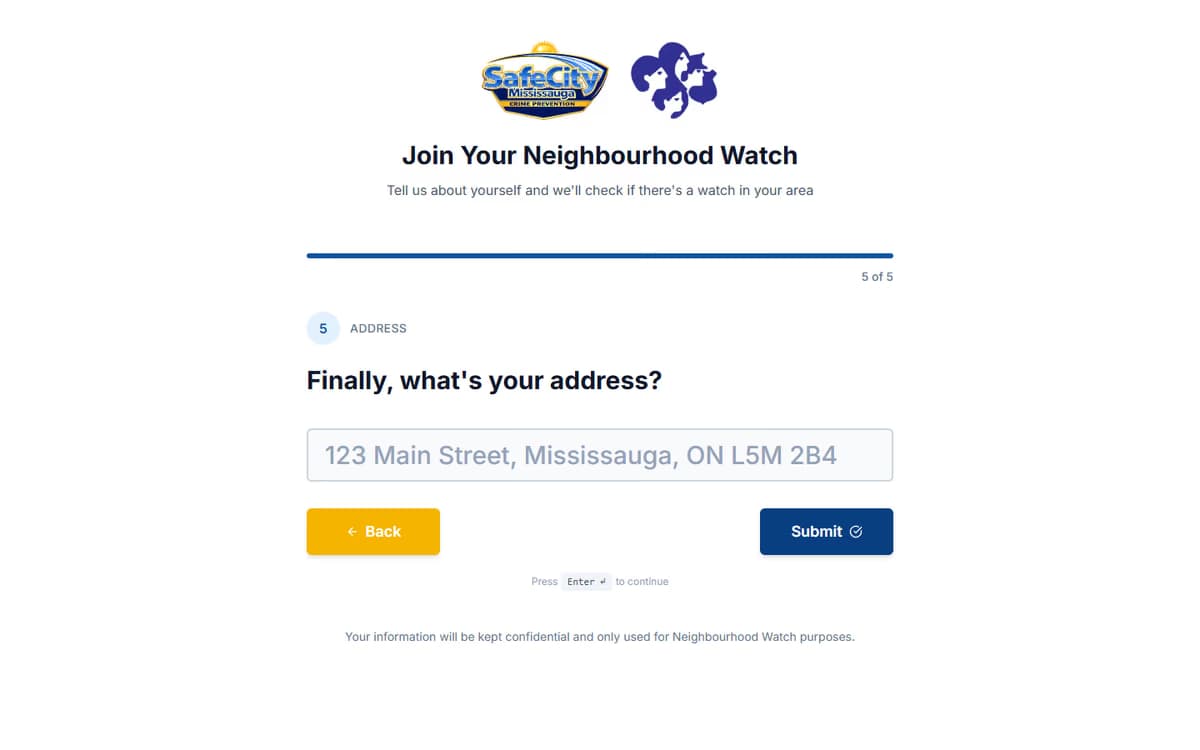 Neighbourhood Watch Manager for Safe City Mississauga