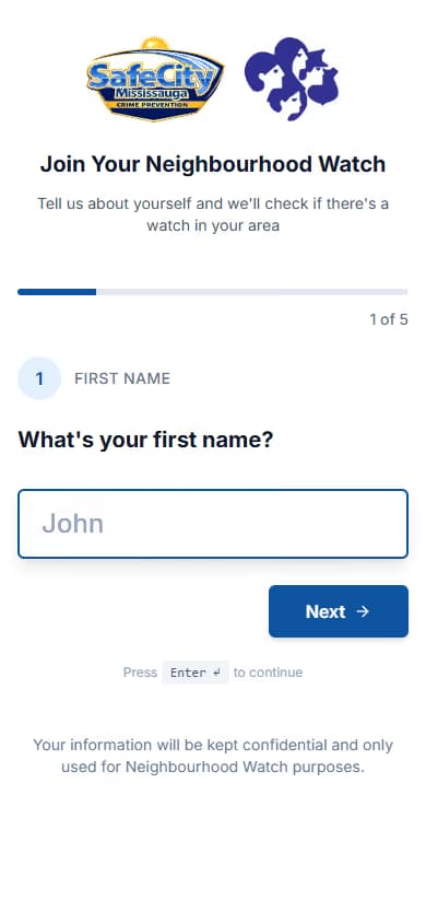 Sign up on a phone