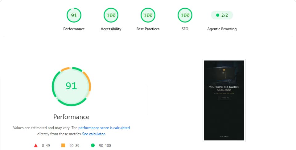 PageSpeed Insights report for iConnect Media, the rebuild, 9 october