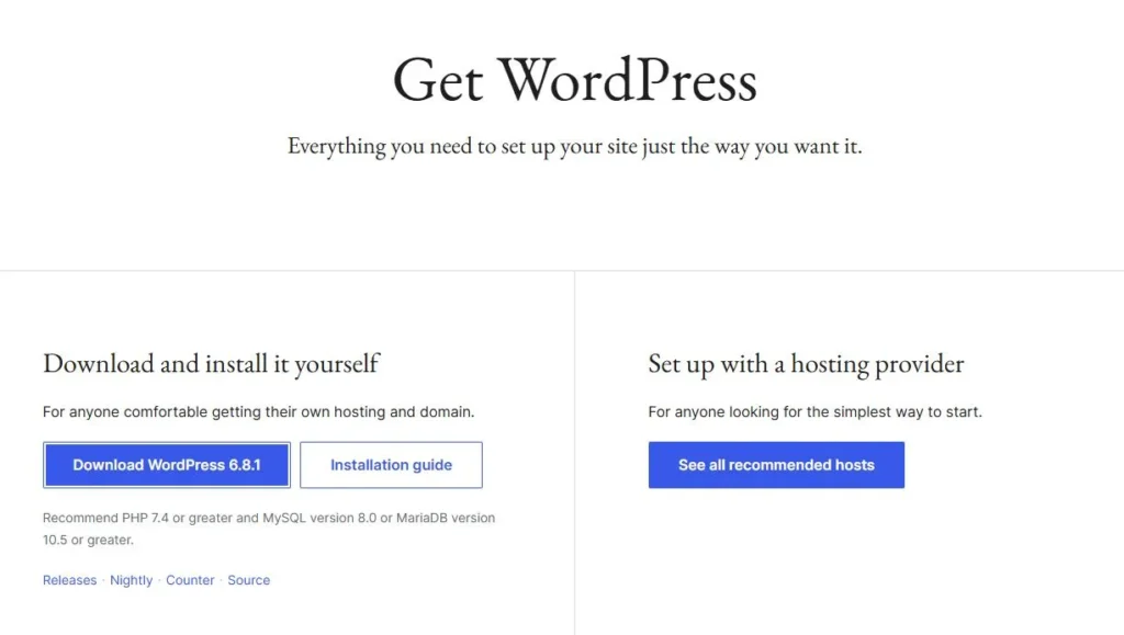 download wordpress