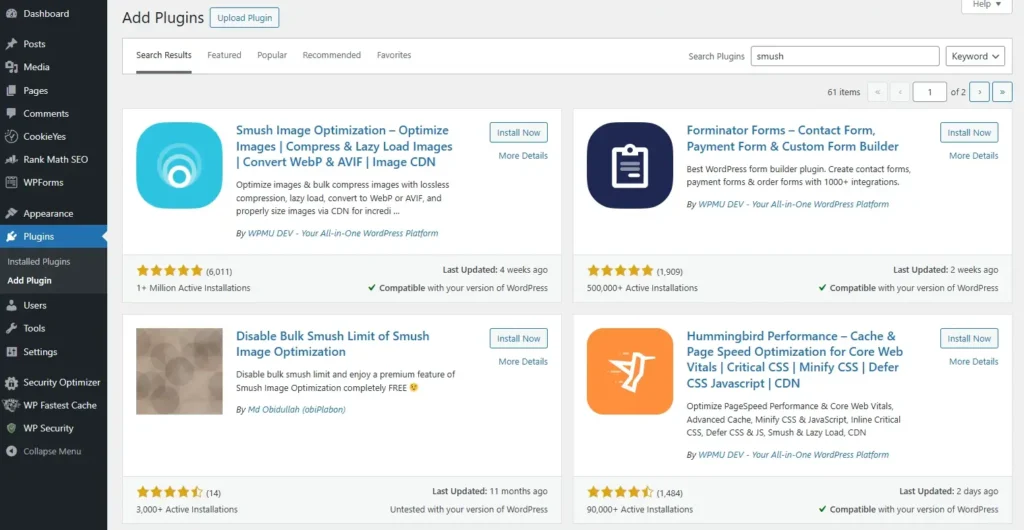 how to install wordpress plugins