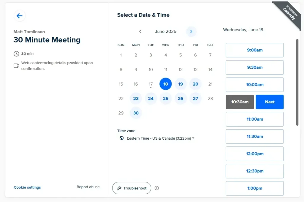 Advanced Appointment Scheduling and Calendar Management